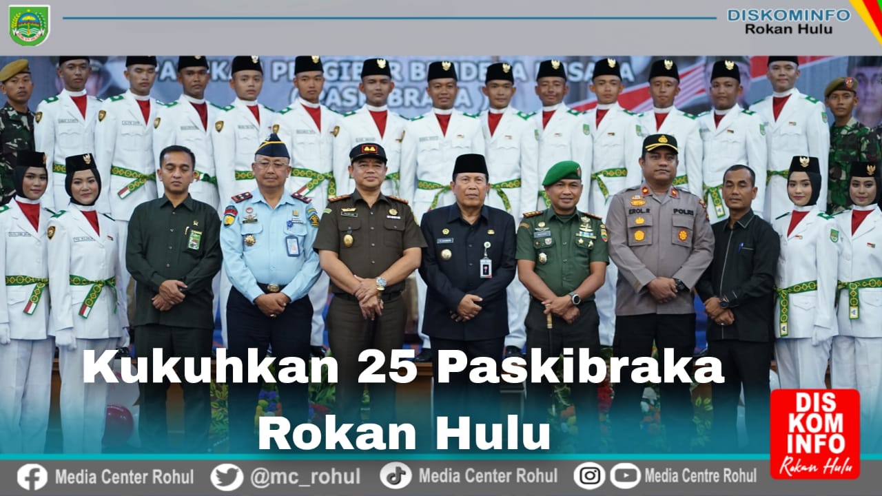 Kukuhkan 25 Paskibraka Rokan Hulu, Bupati Sukiman : Laksanakan Tugas Mulia Ini dengan Baik