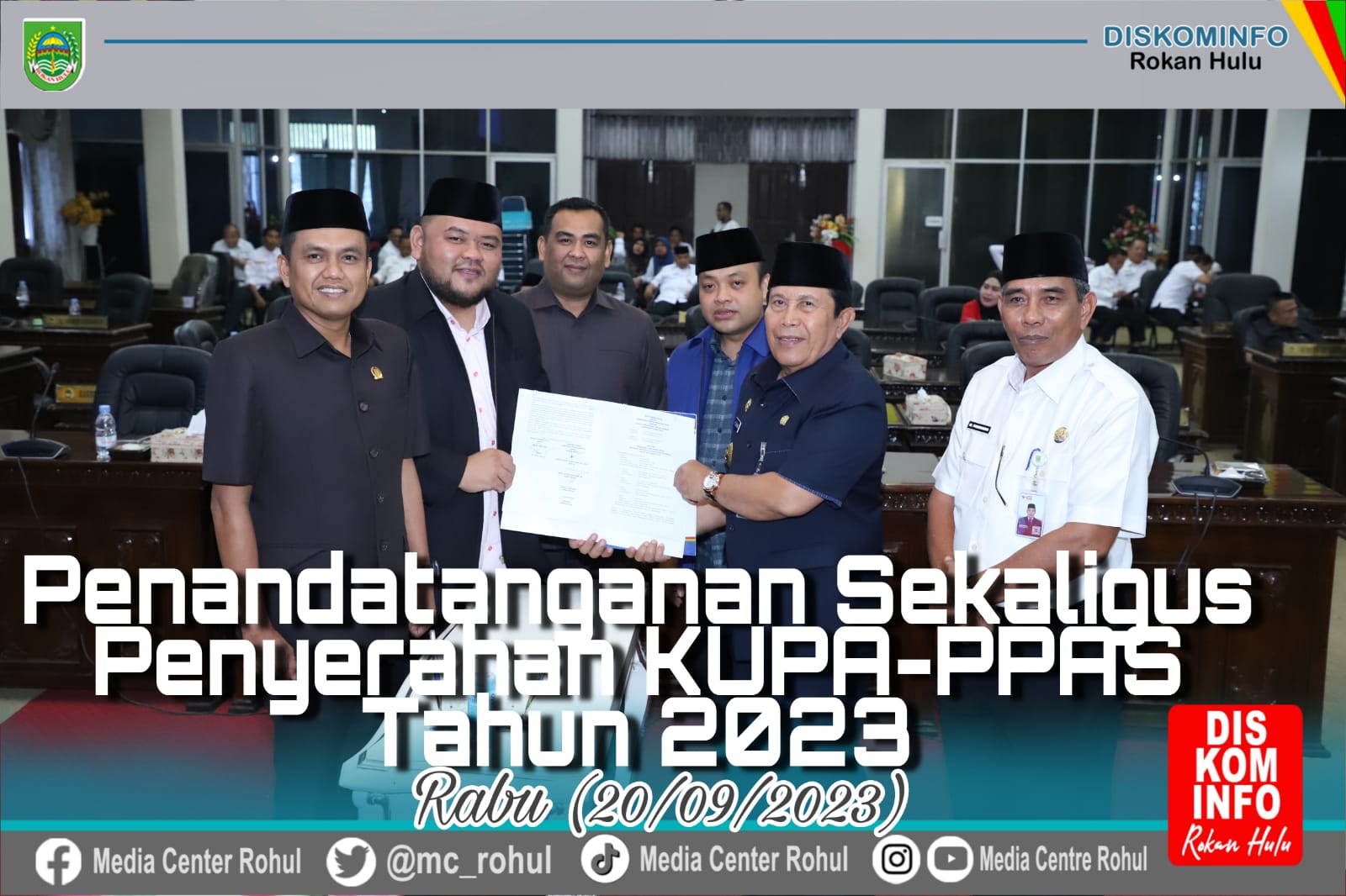 Bupati Rohul dan DPRD Tandatangani Nota Kesepakatan KUA-PPAS 2023