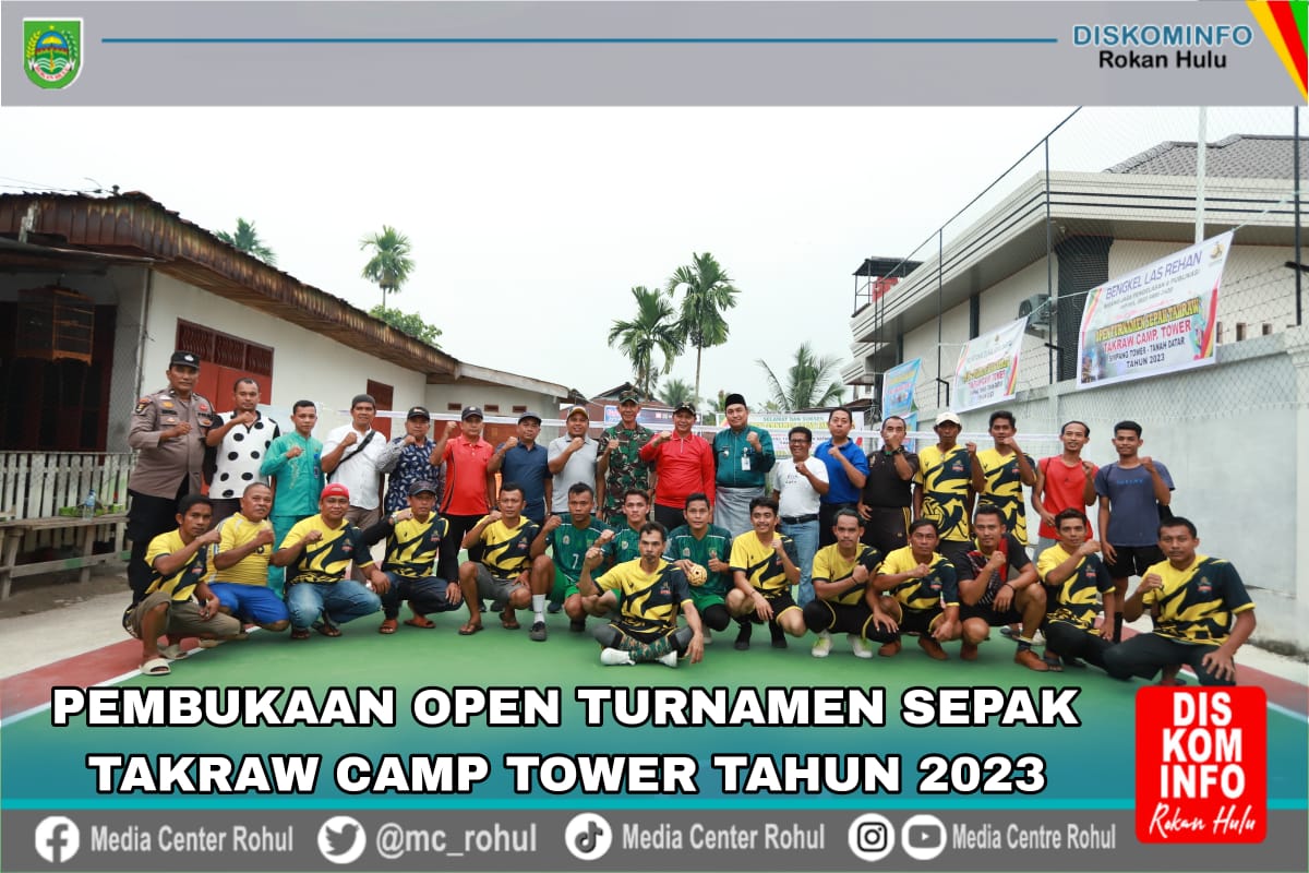 Pembukaan Open Turnamen Sepak Takraw Camp Tower Tahun 2023, Wabup Indra Gunawan, Jadikan Turnamen Ini Tempat Mencari Bibit Baru